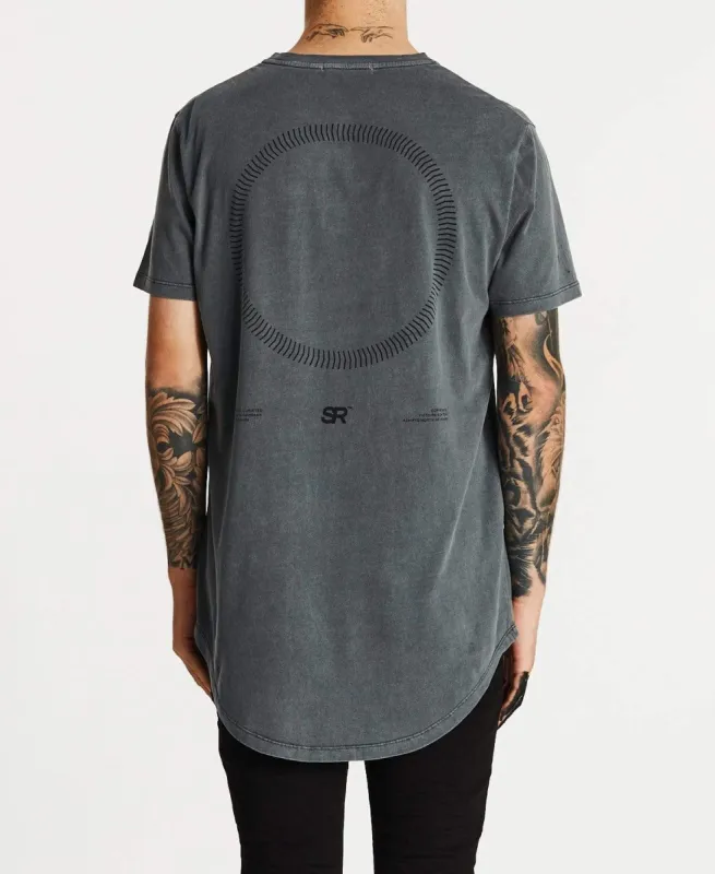 Curated Dual Curved T-Shirt Pigment Steel Grey sold by Neverland