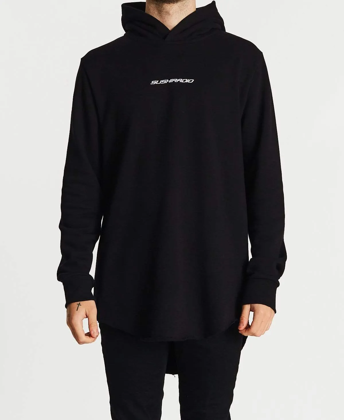 Life Line Dual Curved Hoodie Jet Black sold by Neverland