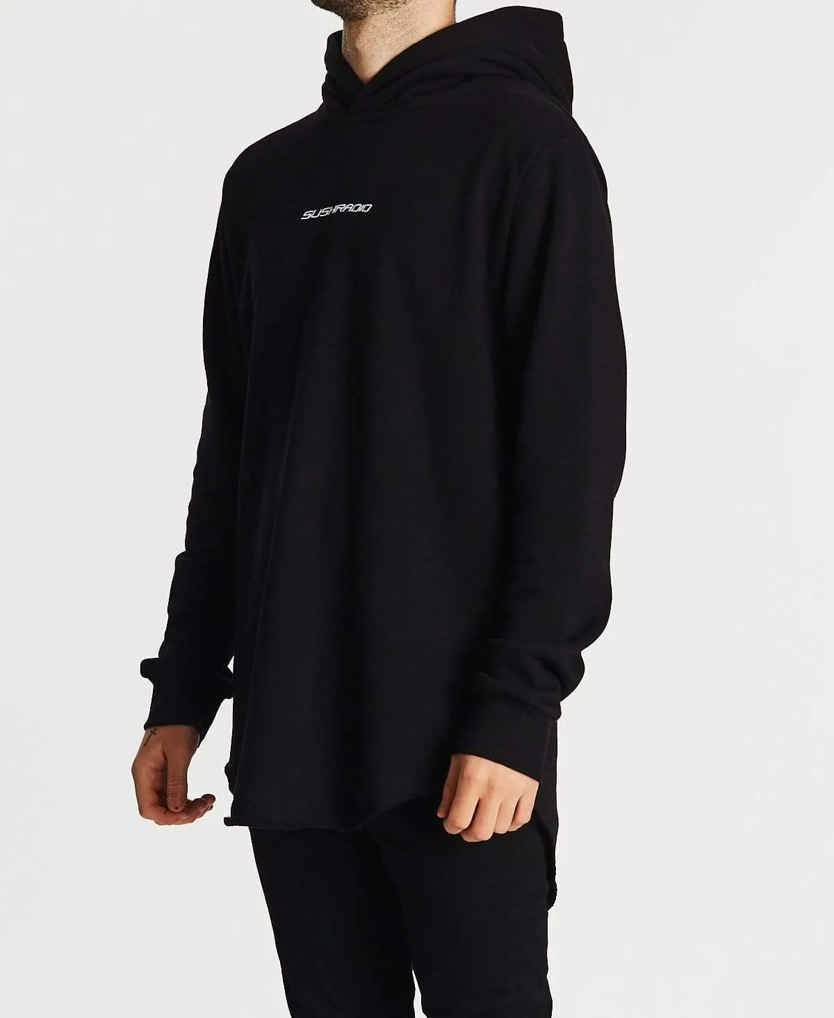 Life Line Dual Curved Hoodie Jet Black sold by Neverland product image thumbnail 3