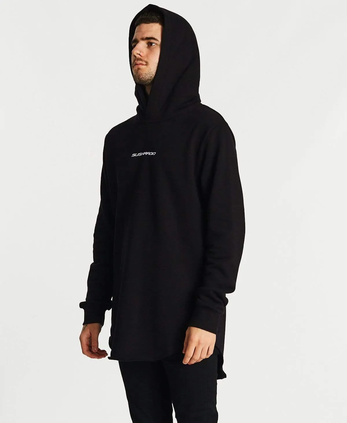 Life Line Dual Curved Hoodie Jet Black sold by Neverland product image thumbnail 5