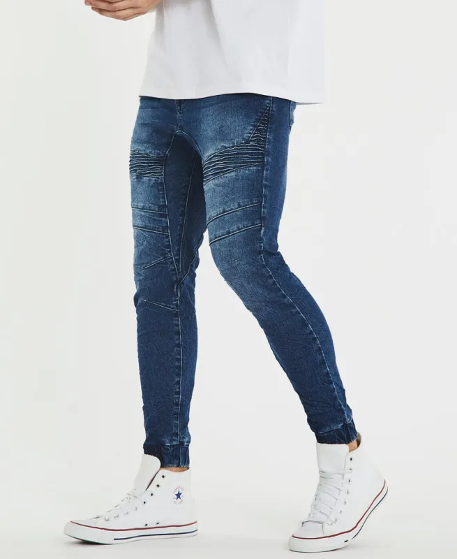 Spectra Denim Jogger Pants Ozark Blue sold by Neverland