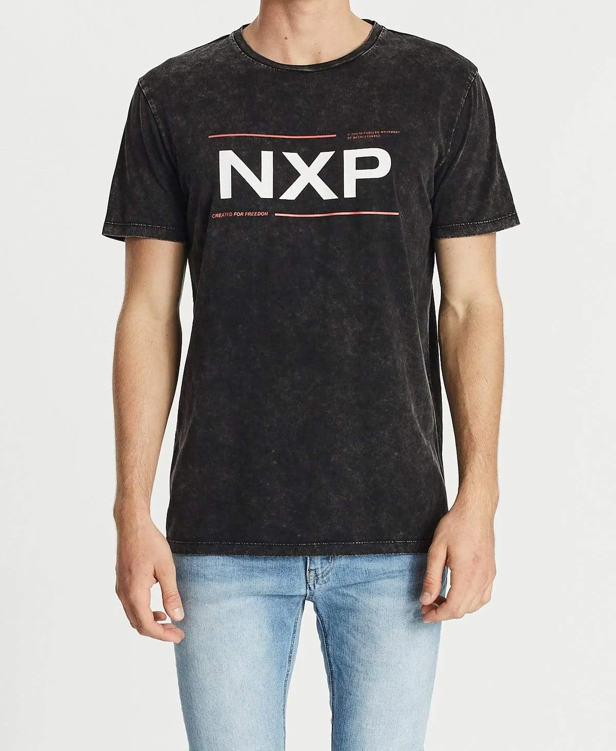 Thunder Scoop Back T-Shirt Acid Black sold by Neverland