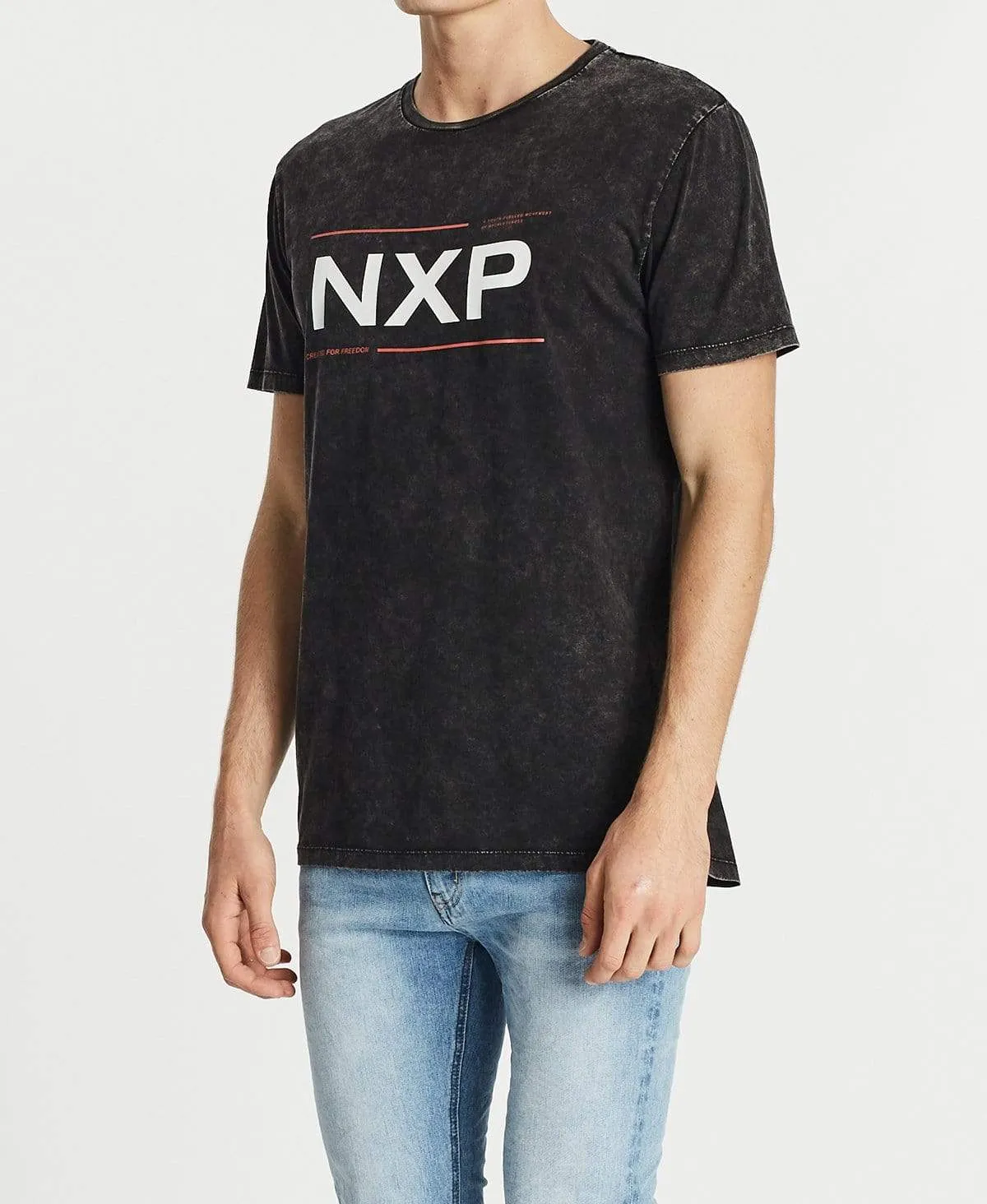 Thunder Scoop Back T-Shirt Acid Black sold by Neverland product image thumbnail 3