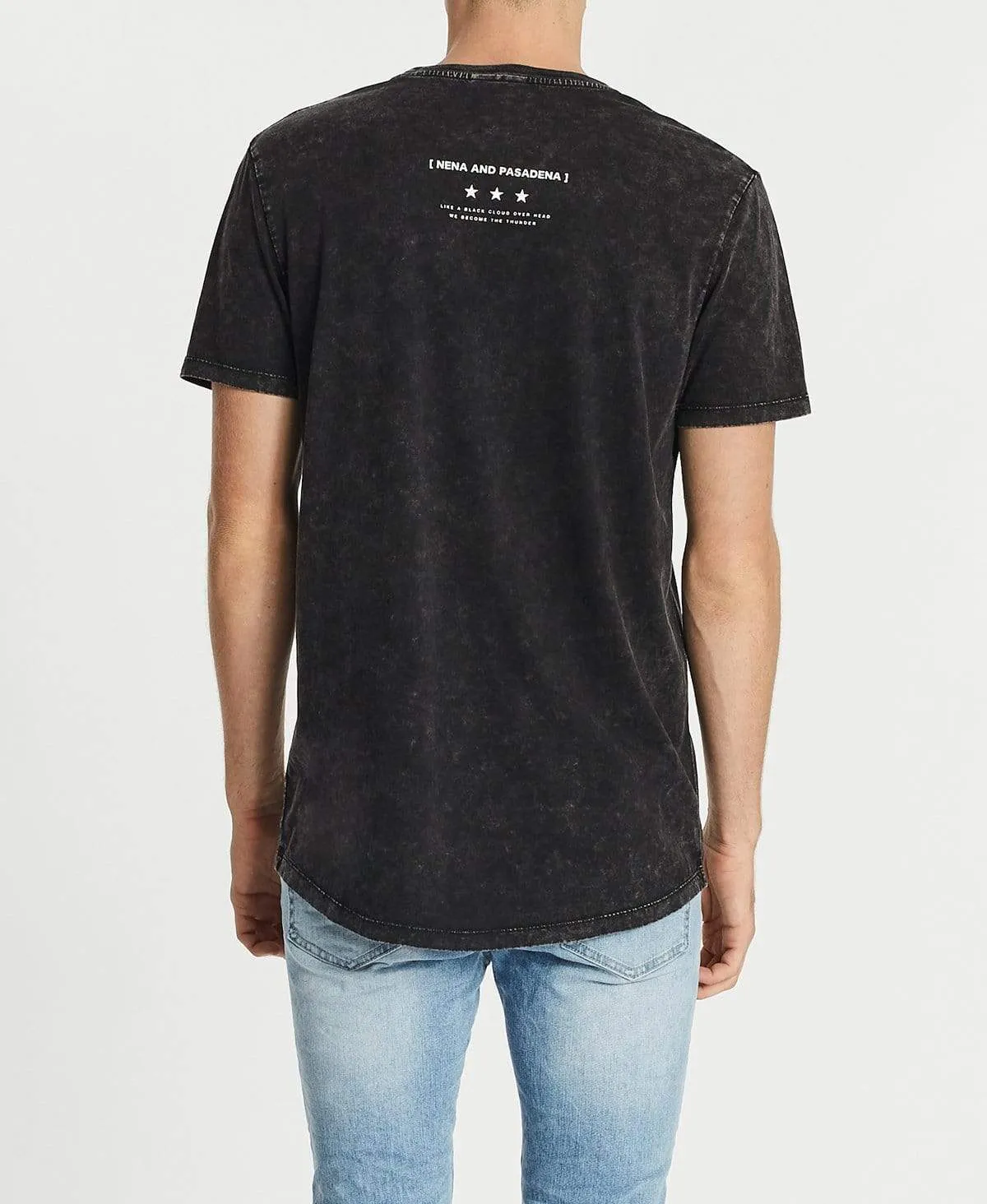 Thunder Scoop Back T-Shirt Acid Black sold by Neverland product image thumbnail 2