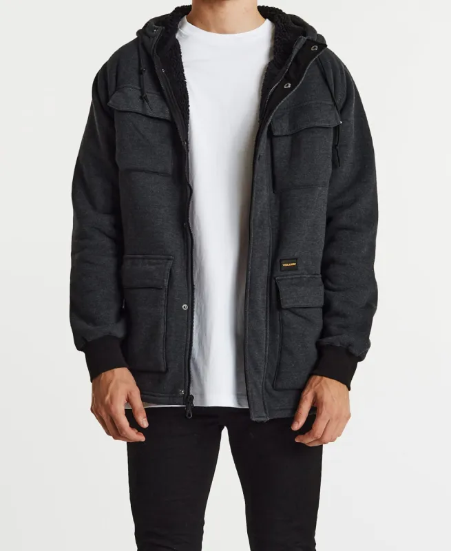A4 Bonded Zip Jacket Heather Black sold by Neverland