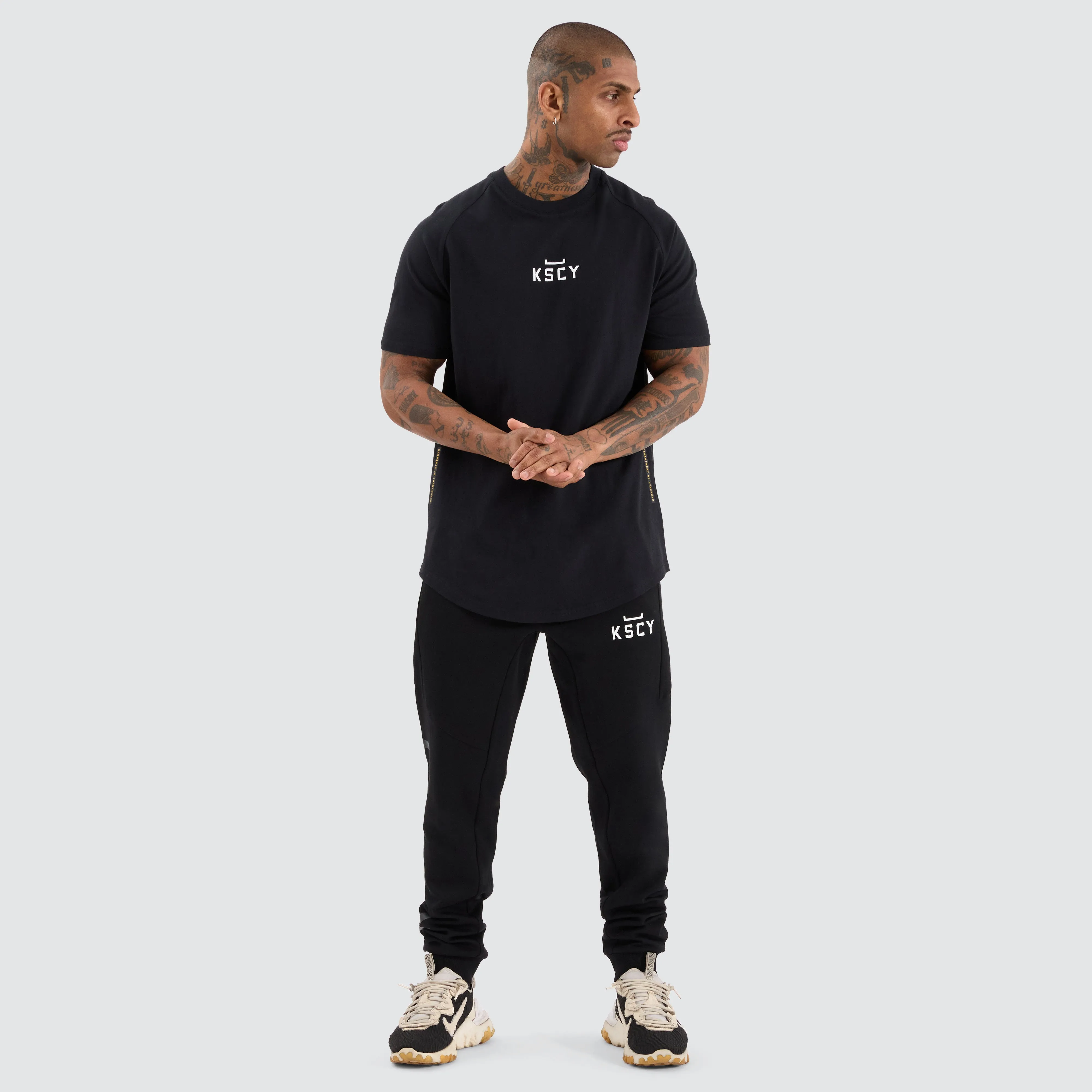 Vital Raglan Dual Curved Tee Jet Black sold by Neverland product image thumbnail 2