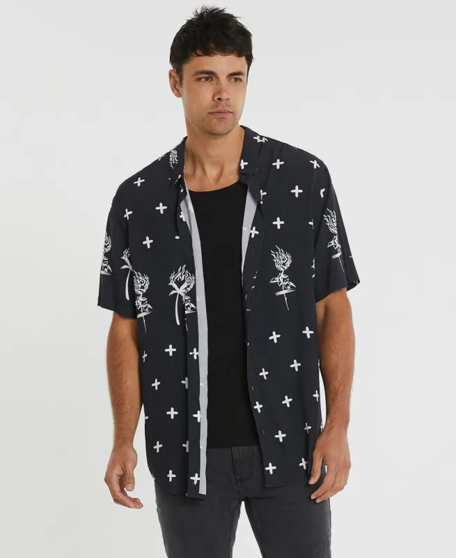 Sahara Relaxed Short Sleeve Shirt Multi Colour sold by Neverland