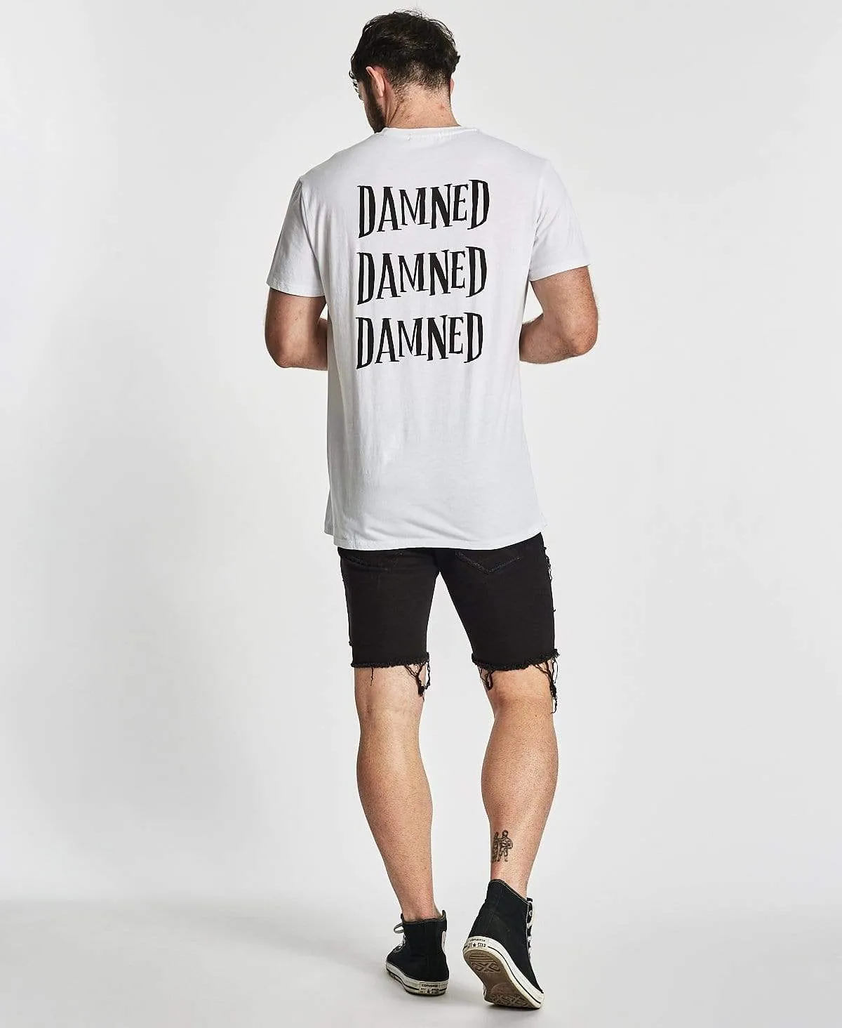 Damned Relaxed Fit T-Shirt White sold by Neverland product image thumbnail 4