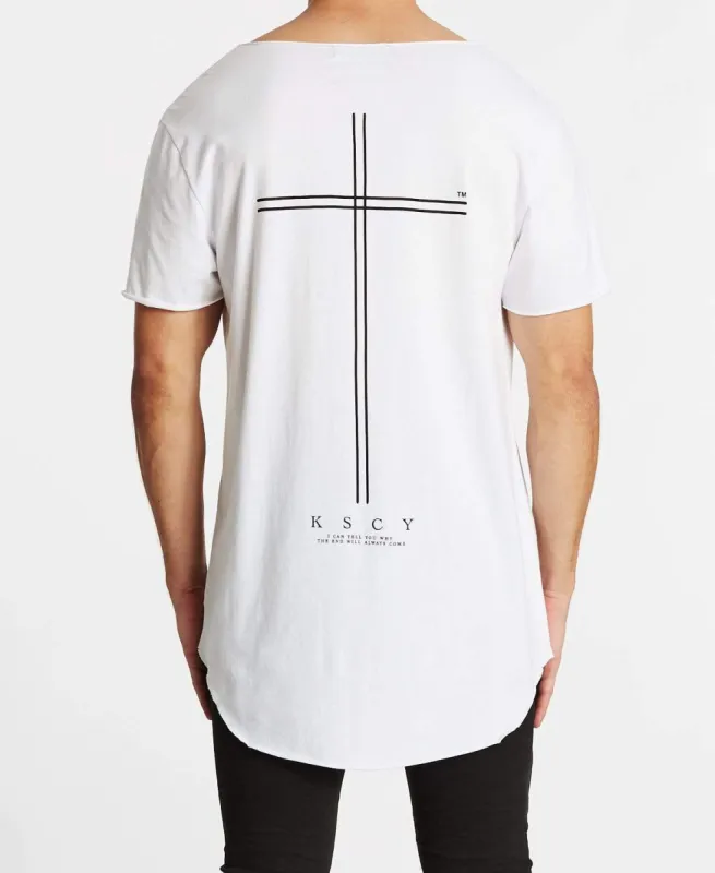 Undertow Raw V-Neck T-Shirt White sold by Neverland