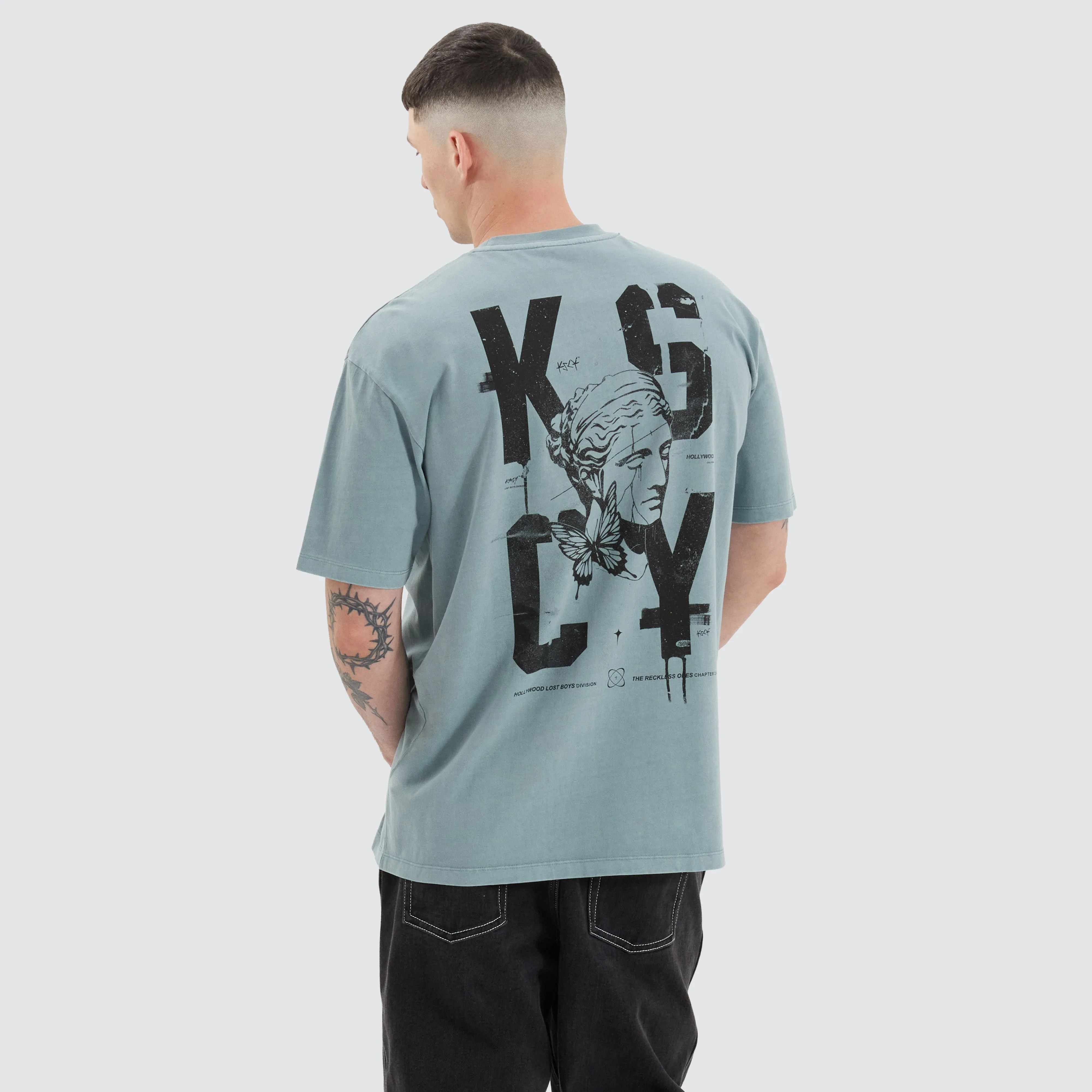 Untamed Box Fit Tee Pigment Lead sold by Neverland