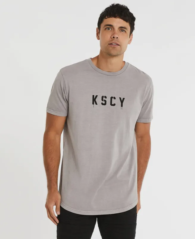 Zephyr Dual Curved T-Shirt Pigment Gull Grey sold by Neverland