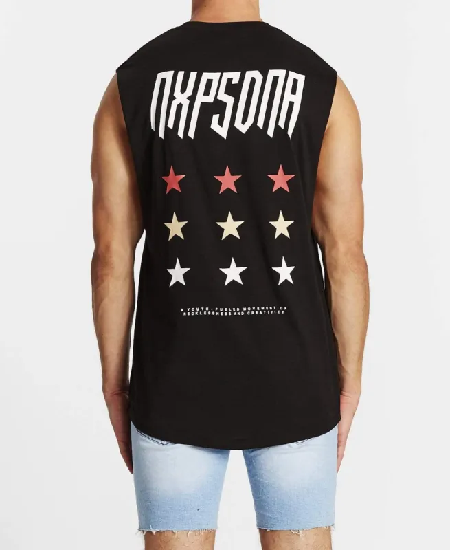 Movement Scoop Back Muscle Tee Jet Black sold by Neverland