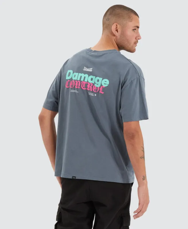 Spectral Static Box Fit Oversize T-Shirt Dark Slate Grey sold by Neverland