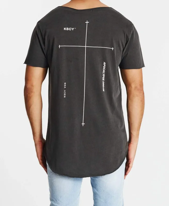 Vital Raw V Neck T-Shirt Pigment Asphalt sold by Neverland