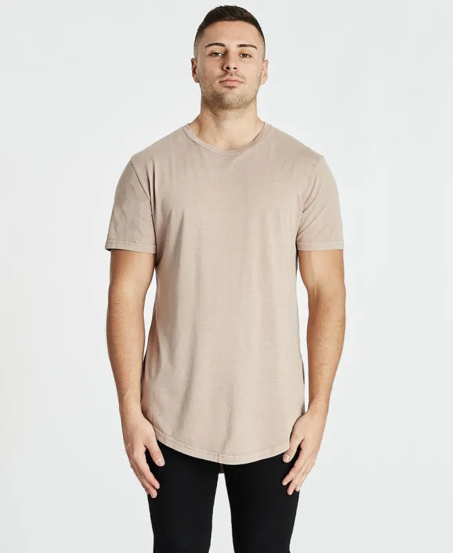 Essentials Dual Curved T-Shirt Sphinx Beige sold by Neverland