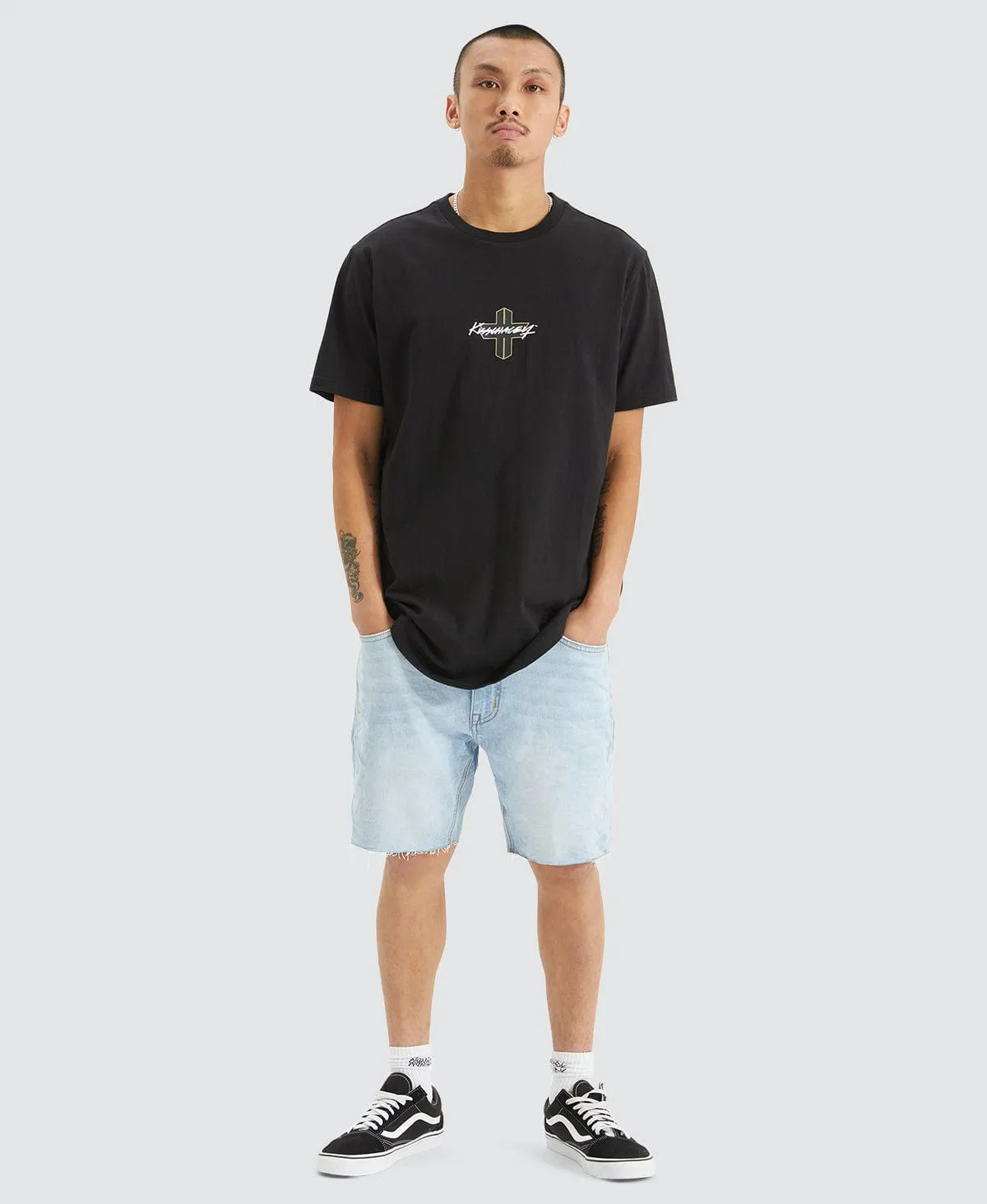 Gallows Dual Curved T-Shirt Jet Black sold by Neverland product image thumbnail 4