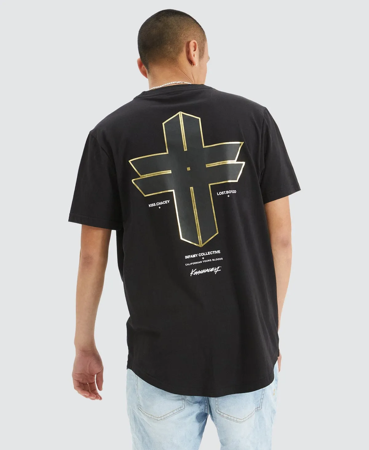 Gallows Dual Curved T-Shirt Jet Black sold by Neverland product image thumbnail 3