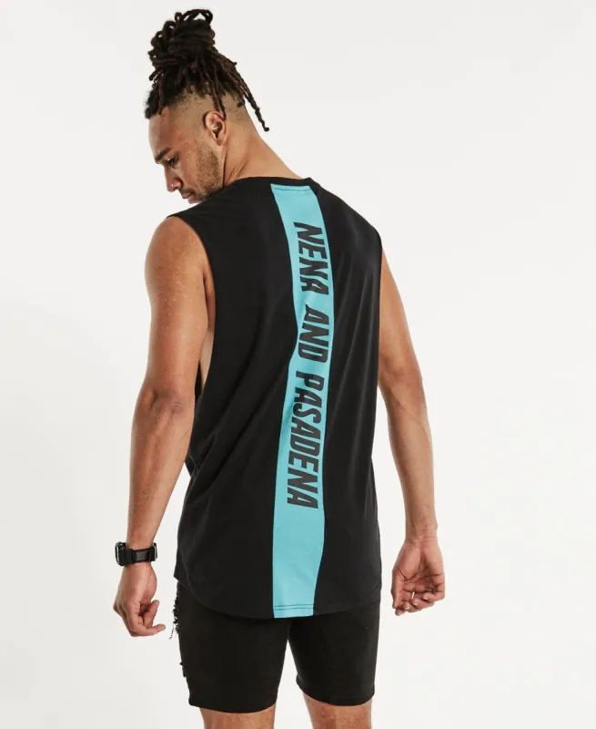 Highway Scoop Back Muscle Tee Jet Black sold by Neverland