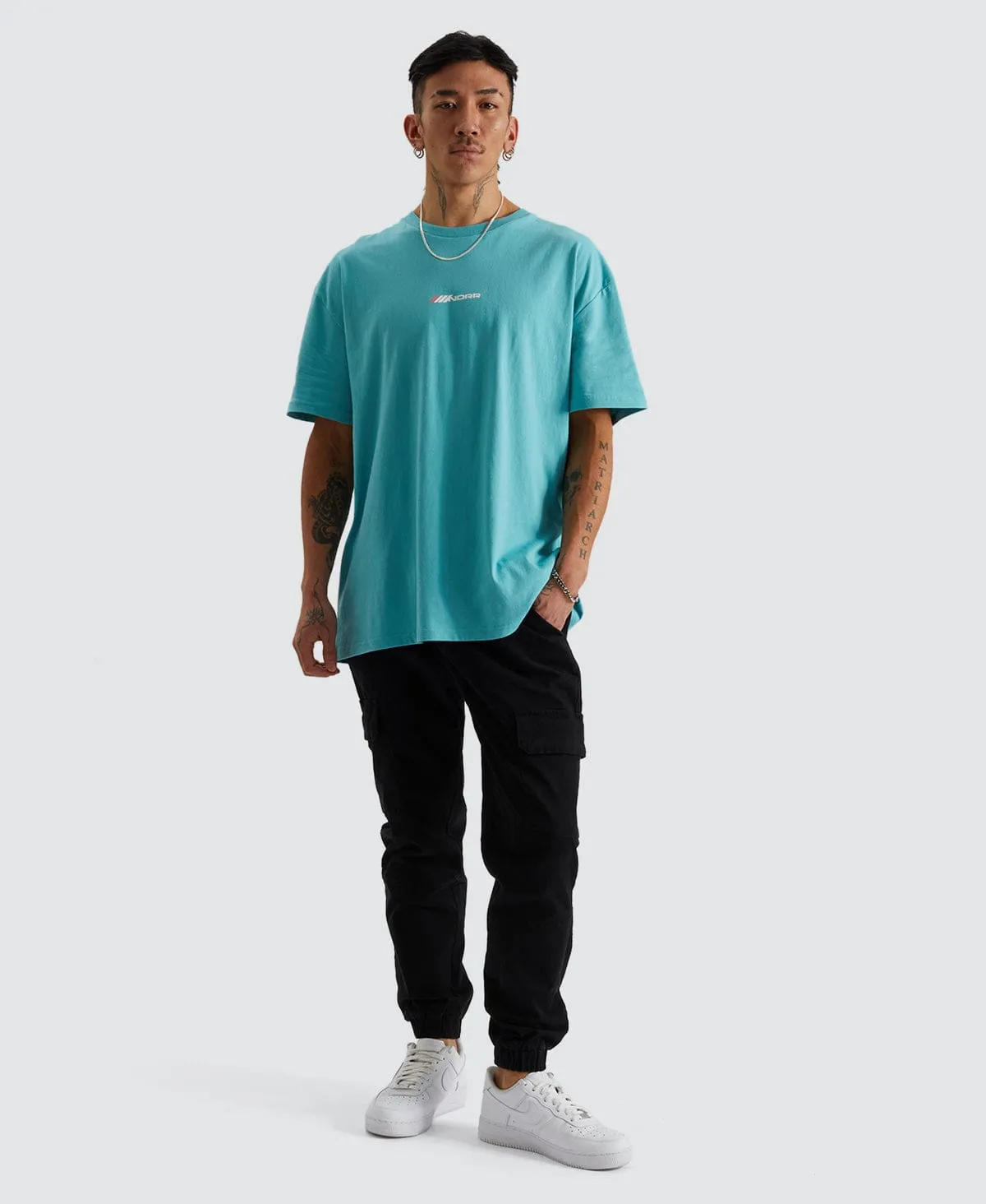 Detach Box Fit T-Shirt Teal Green sold by Neverland product image thumbnail 4