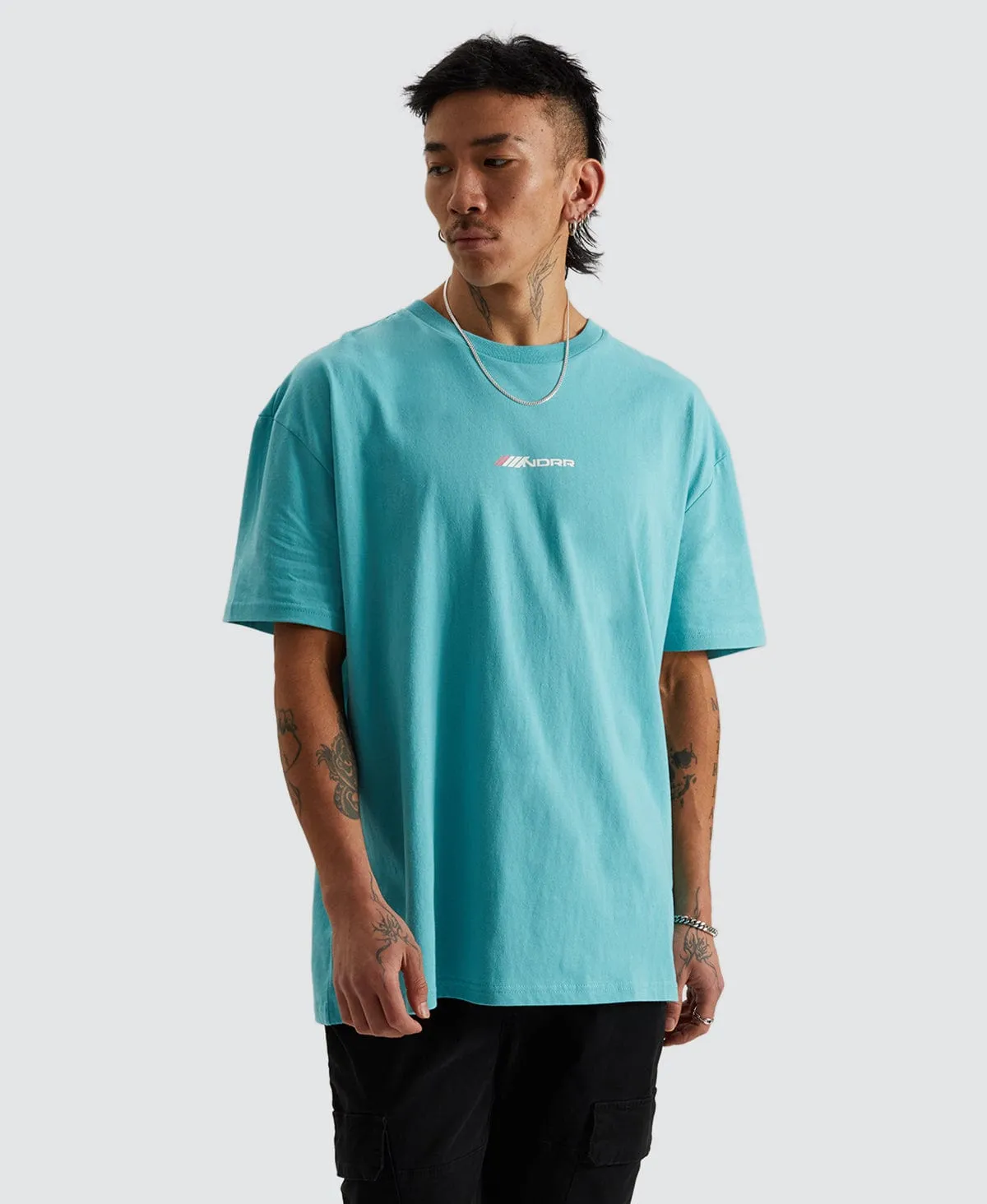 Detach Box Fit T-Shirt Teal Green sold by Neverland product image thumbnail 5