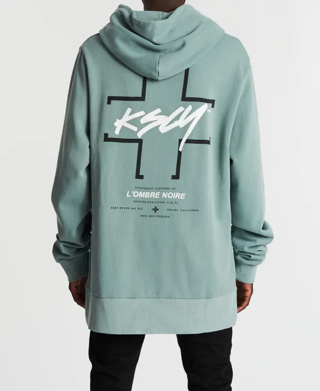 Shallow Step Hem Hoodie Pigment Lead sold by Neverland