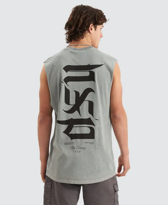 Starlet Scoop Back Muscle Tee Pigment Neutral Grey sold by Neverland