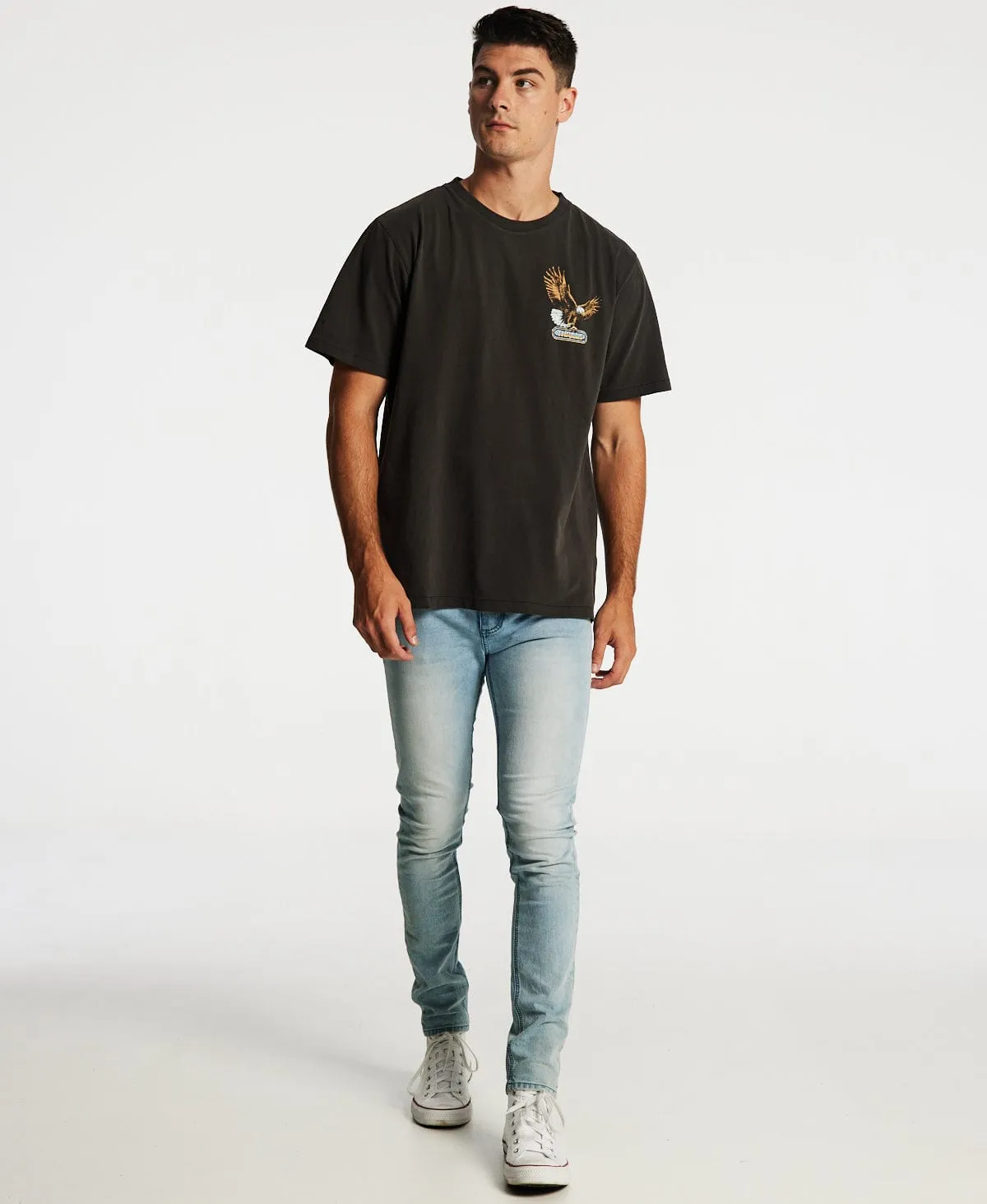 Gold Wing Merch Fit T-Shirt Vintage Black sold by Neverland product image thumbnail 5