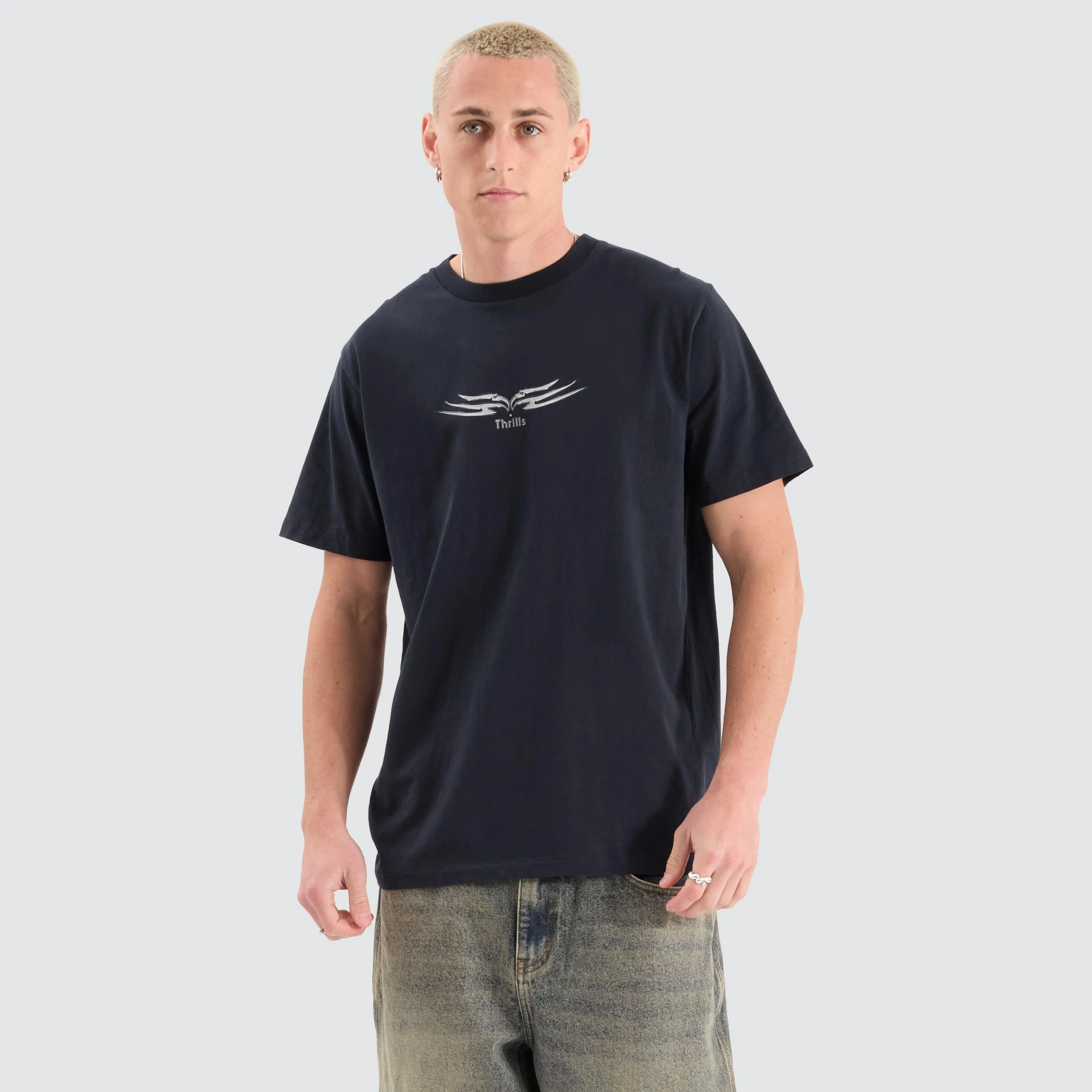 Easy Going Merch Fit Tee Twilight Black sold by Neverland product image thumbnail 3