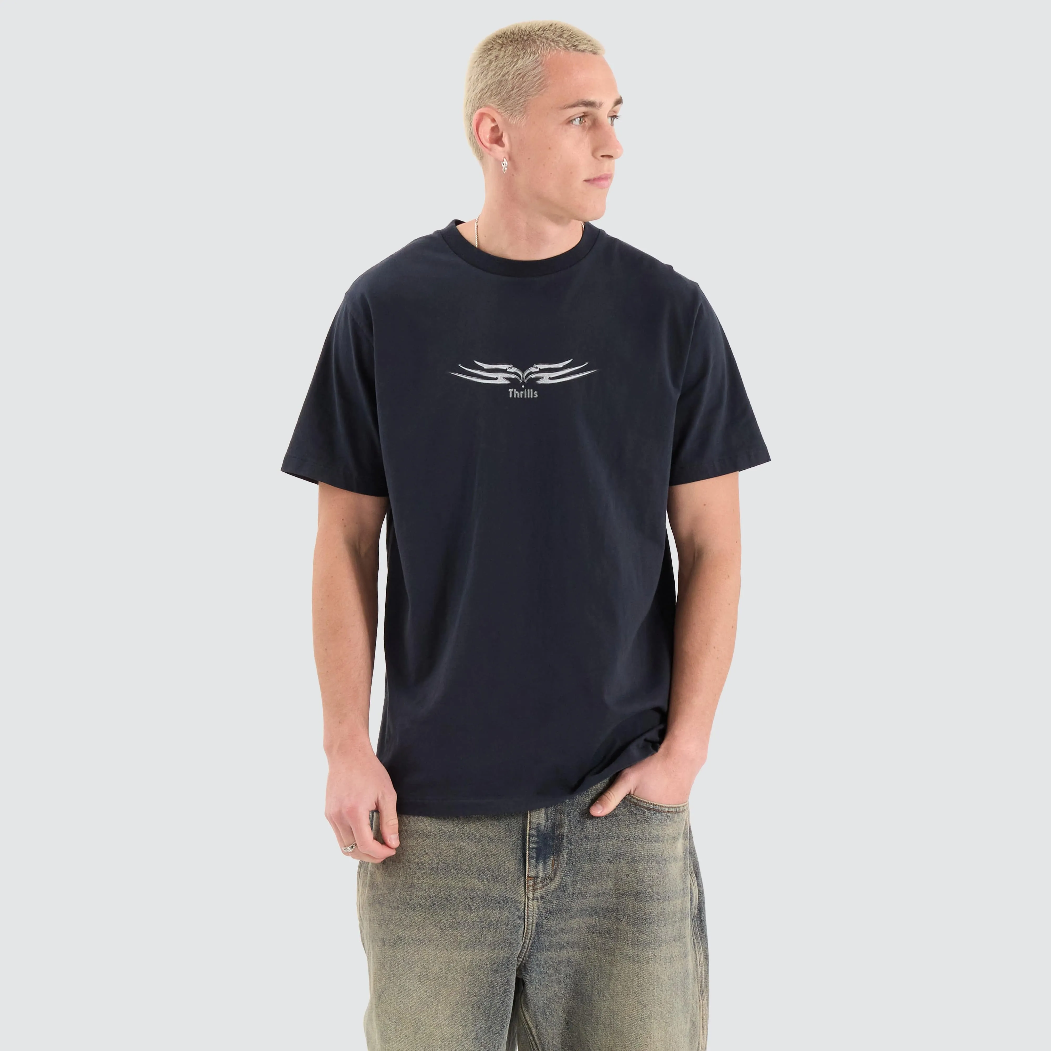 Easy Going Merch Fit Tee Twilight Black sold by Neverland