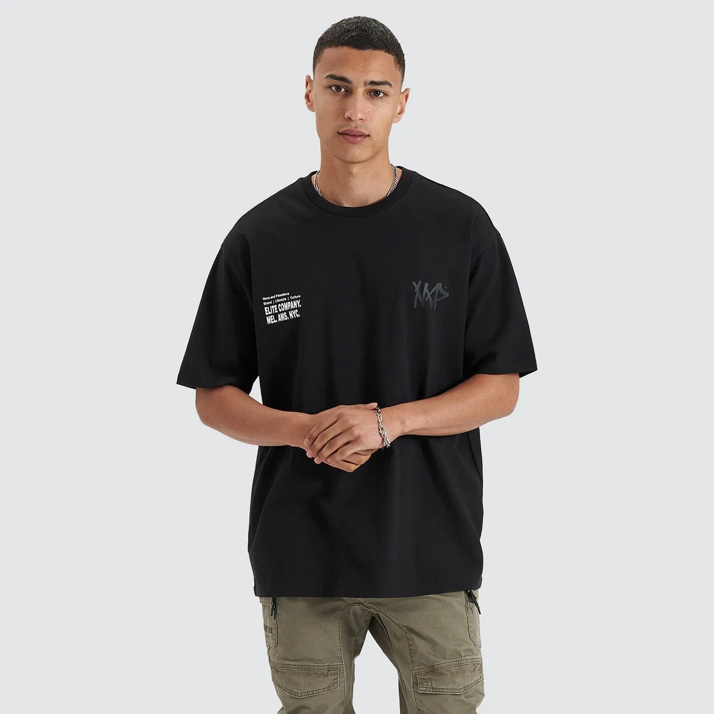 Never Heavy Tee Jet Black sold by Neverland product image thumbnail 2