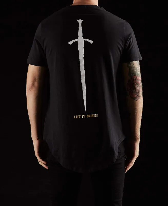 Bleed Baseball T-Shirt Jet Black sold by Neverland