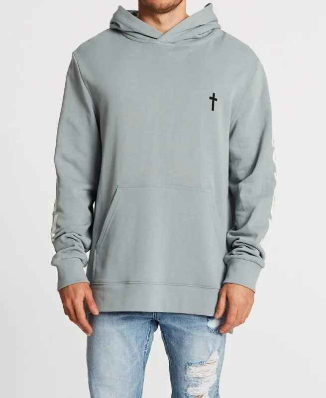 Lost Time Step Hem Hoodie Quarry sold by Neverland
