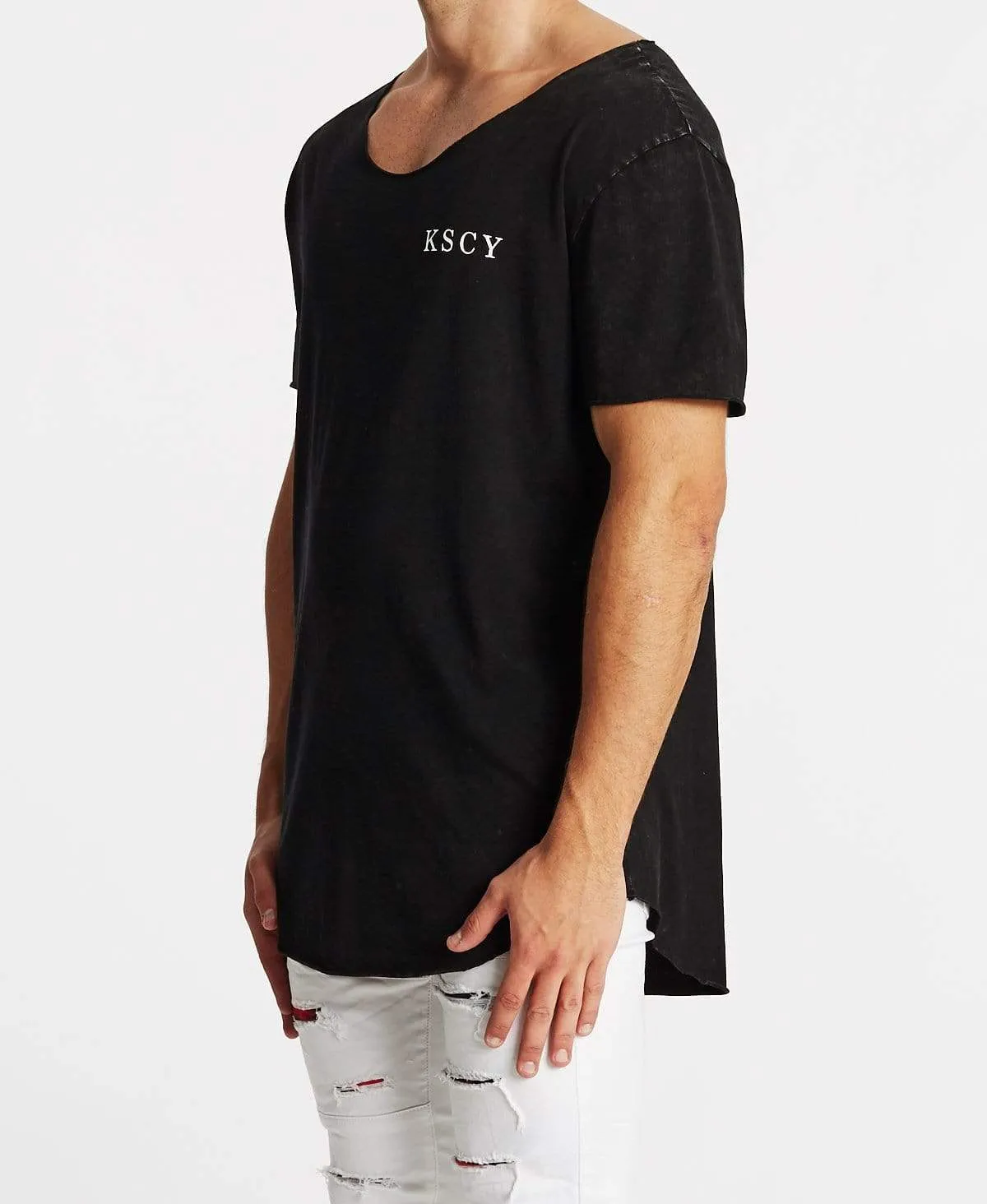 Undertow Raw V-Neck T-Shirt Acid Black sold by Neverland product image thumbnail 3