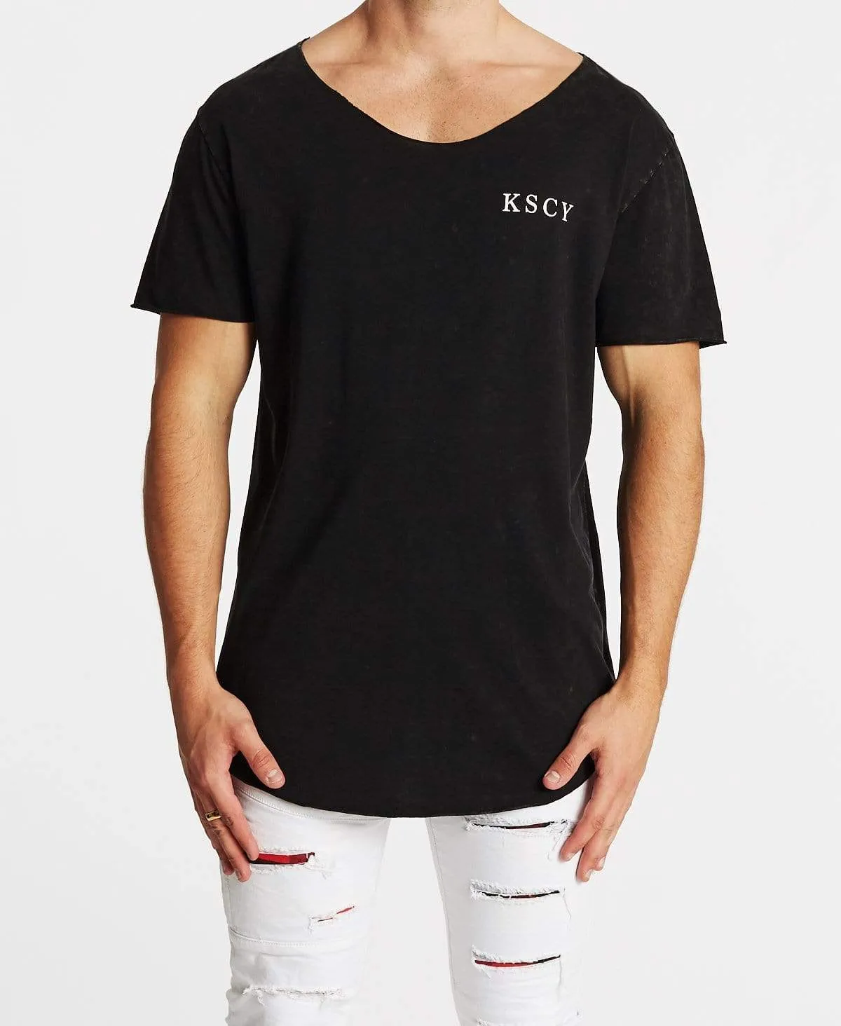 Undertow Raw V-Neck T-Shirt Acid Black sold by Neverland product image thumbnail 2