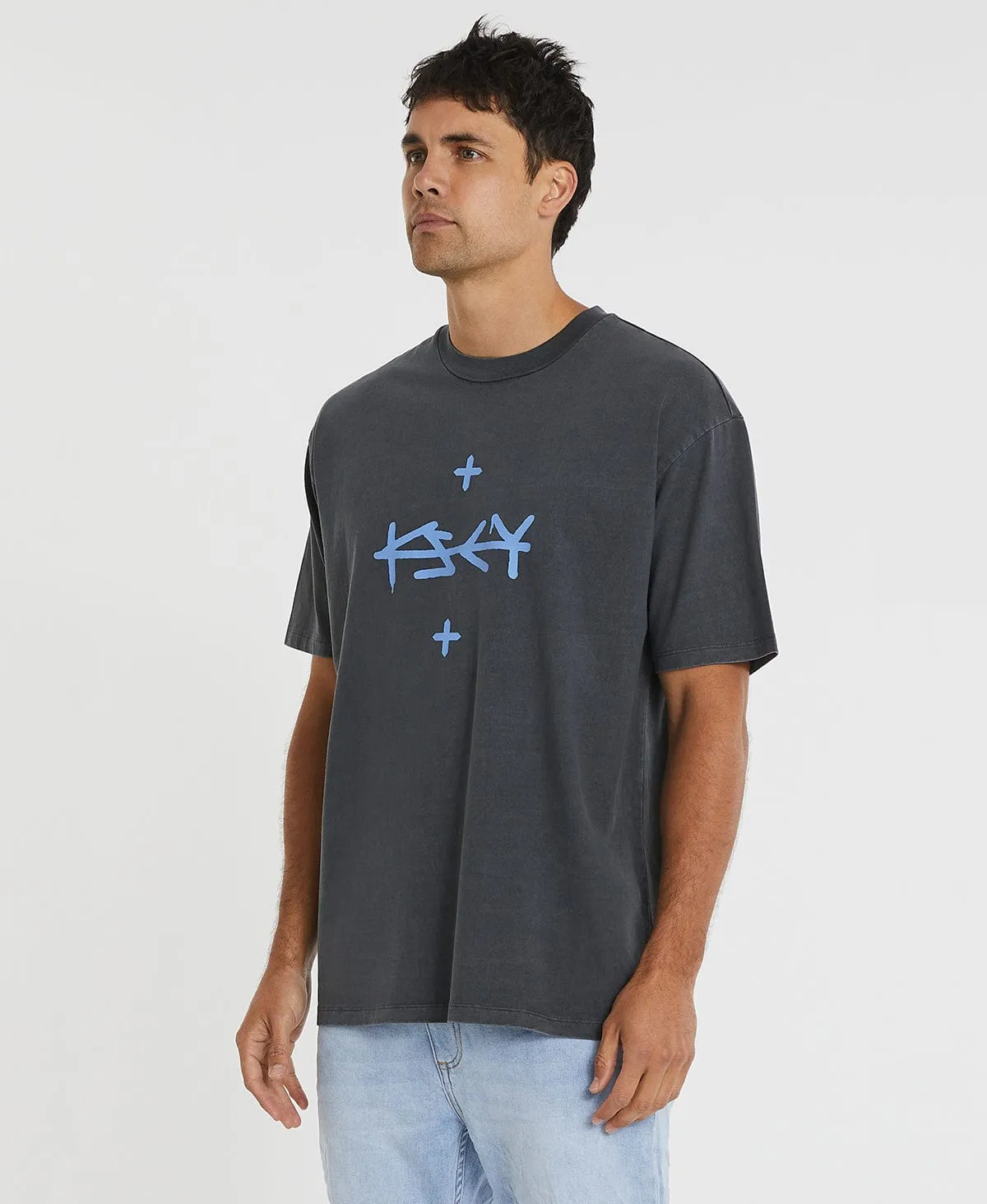 Plateau Heavy Box Fit T-Shirt Pigment Asphalt Grey sold by Neverland product image thumbnail 3
