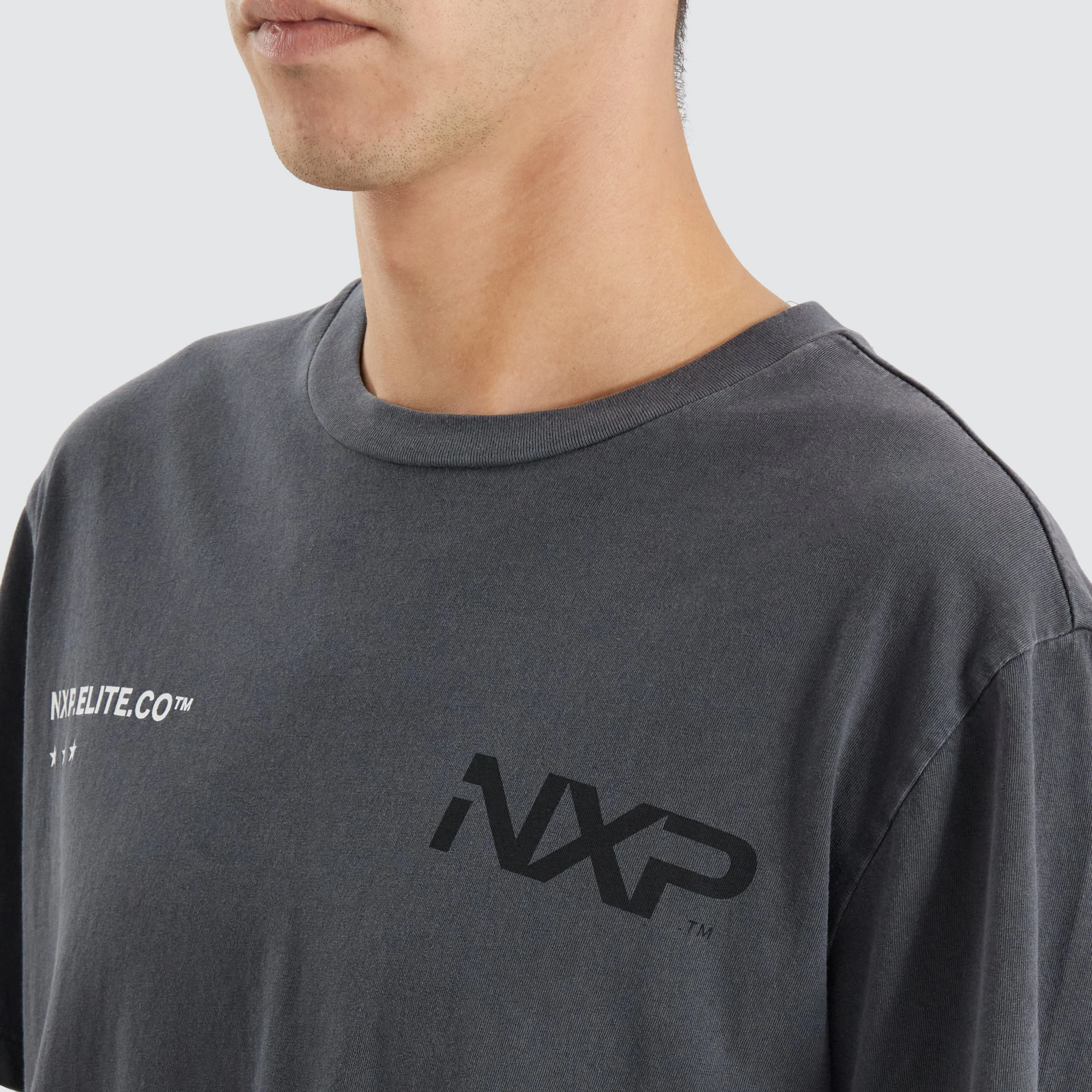 Lostford Dual Curved Tee Pigment Asphalt sold by Neverland product image thumbnail 2