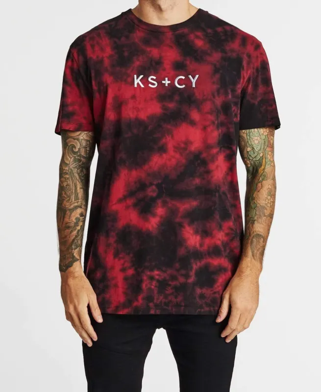 Impression Relaxed Fit T-Shirt Tie Dye Red/Black sold by Neverland