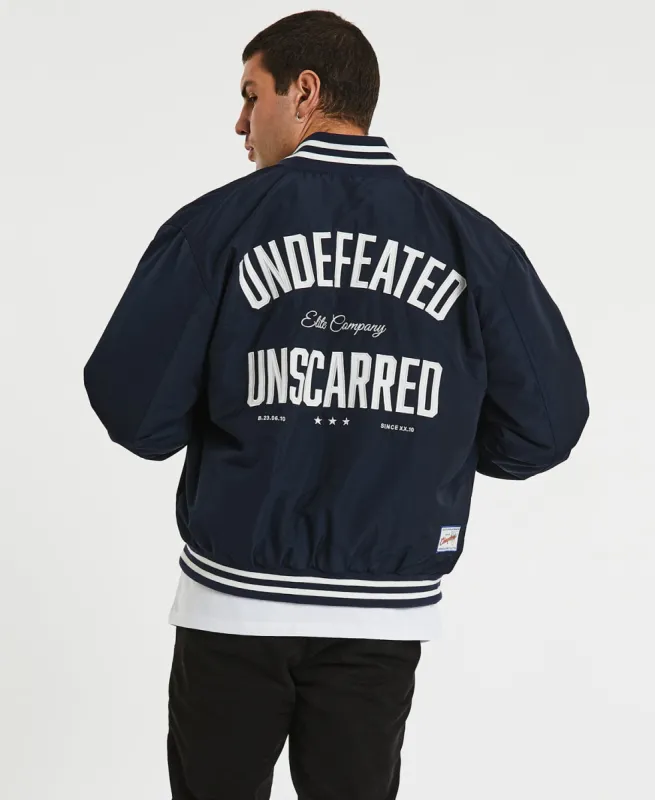 Varsity Bomber Jacket Navy sold by Neverland