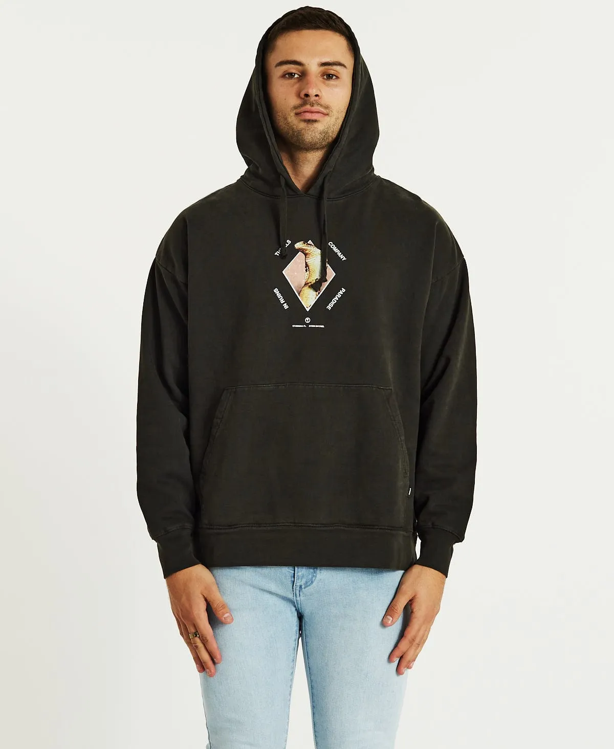 Delirium Slouch Pull On Hoodie Oil Green sold by Neverland product image thumbnail 5