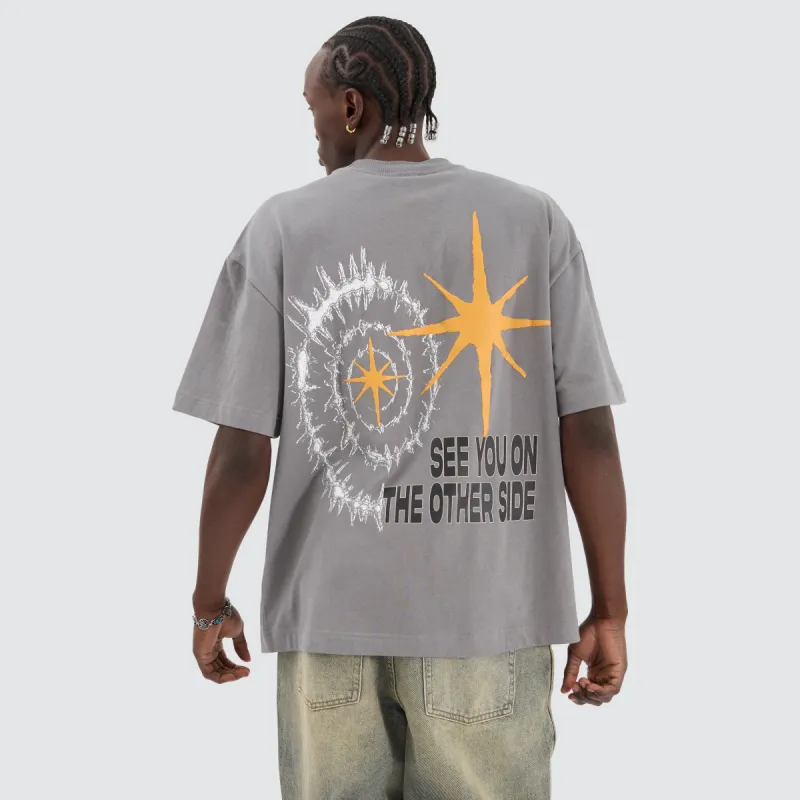 Other Side Street Tee Pigment Steel Grey sold by Neverland