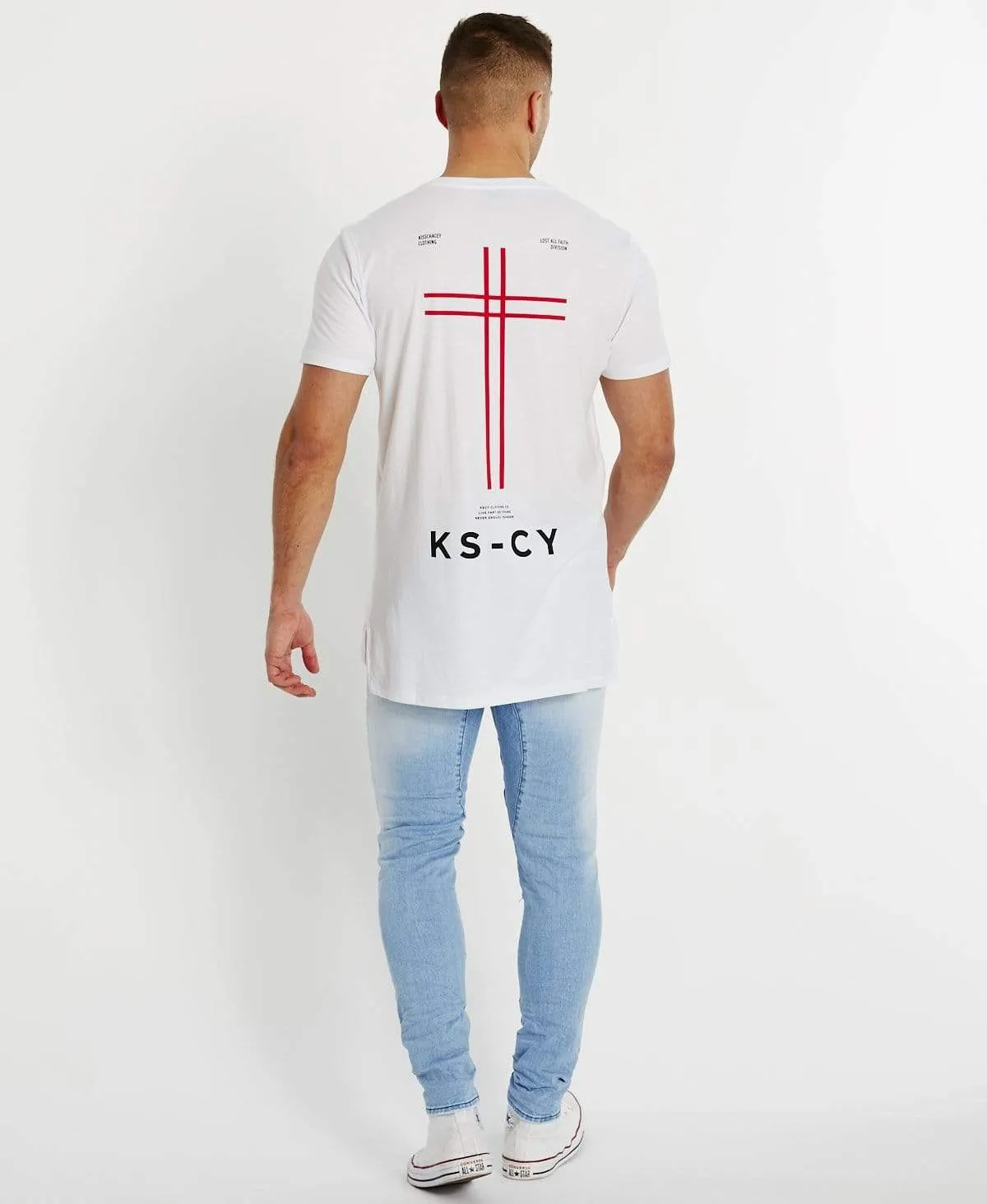 Novato Step Hem T-Shirt White sold by Neverland product image thumbnail 4