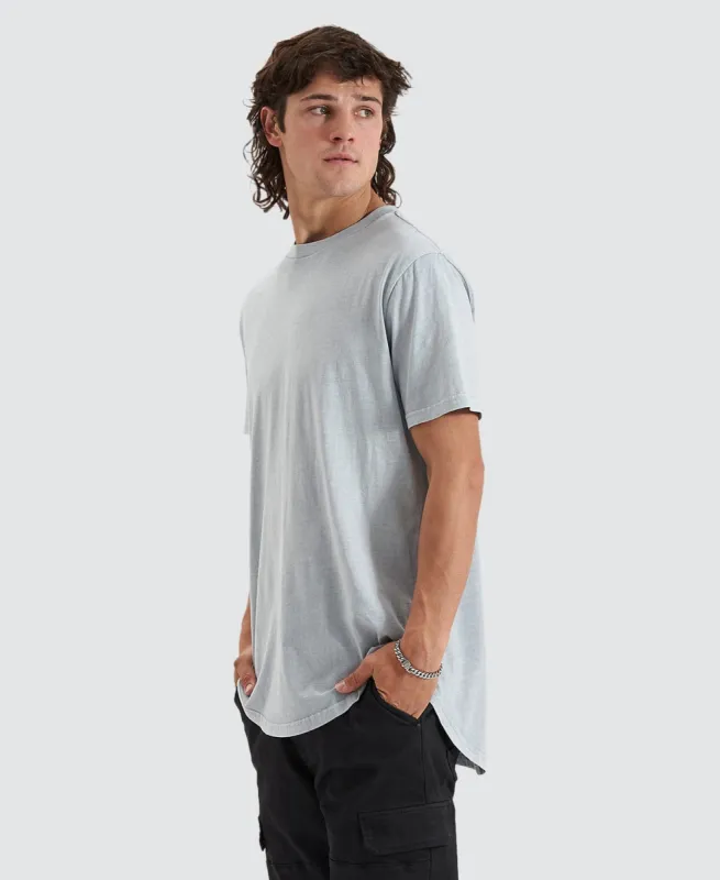 Essentials Dual Curved T-Shirt Light Blue sold by Neverland