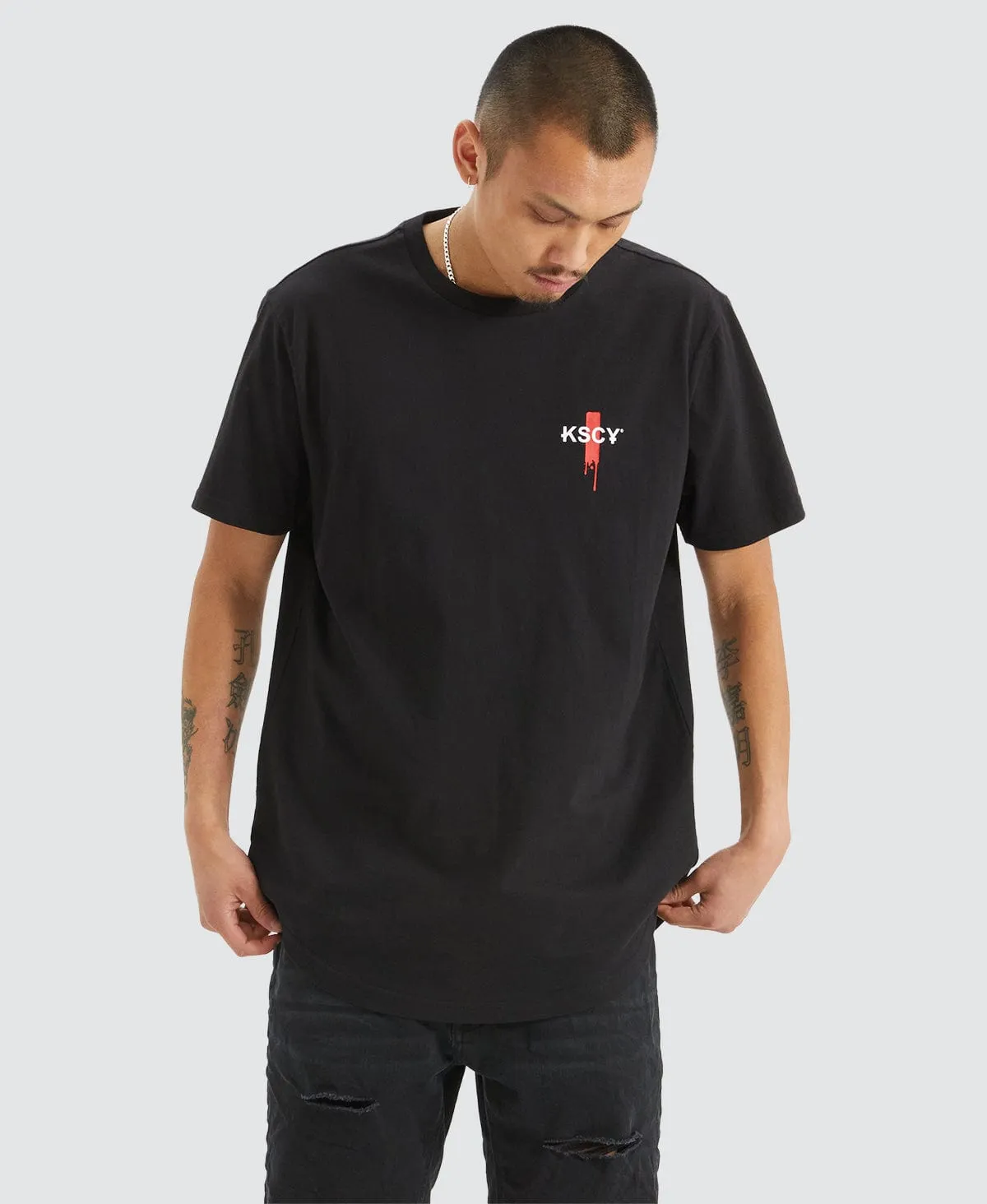 Holme Dual Curved T-Shirt Jet Black sold by Neverland product image thumbnail 3