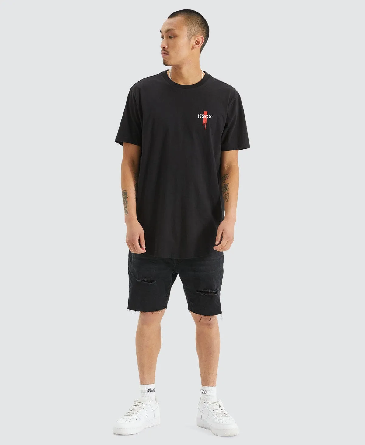 Holme Dual Curved T-Shirt Jet Black sold by Neverland product image thumbnail 4