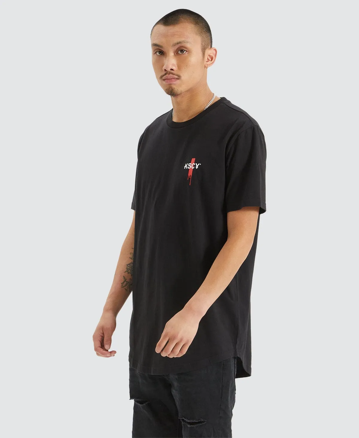Holme Dual Curved T-Shirt Jet Black sold by Neverland product image thumbnail 5