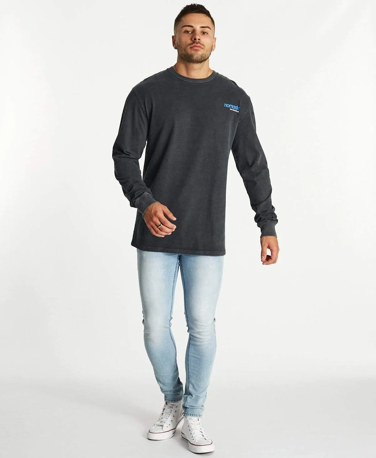 Fearsome Relaxed Long Sleeve T-Shirt Pigment Asphalt sold by Neverland product image thumbnail 4