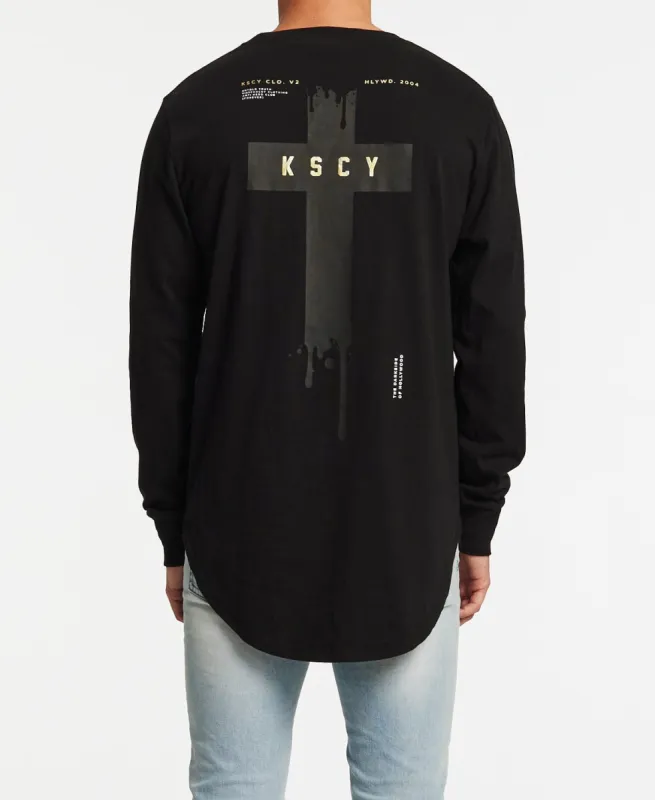 Balenciaga Offshore Long Sleeve T-shirt Oversized 'Black
