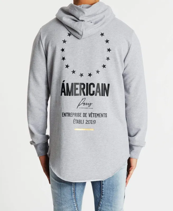 La Fete Dual Curved Hoodie Grey Marle sold by Neverland
