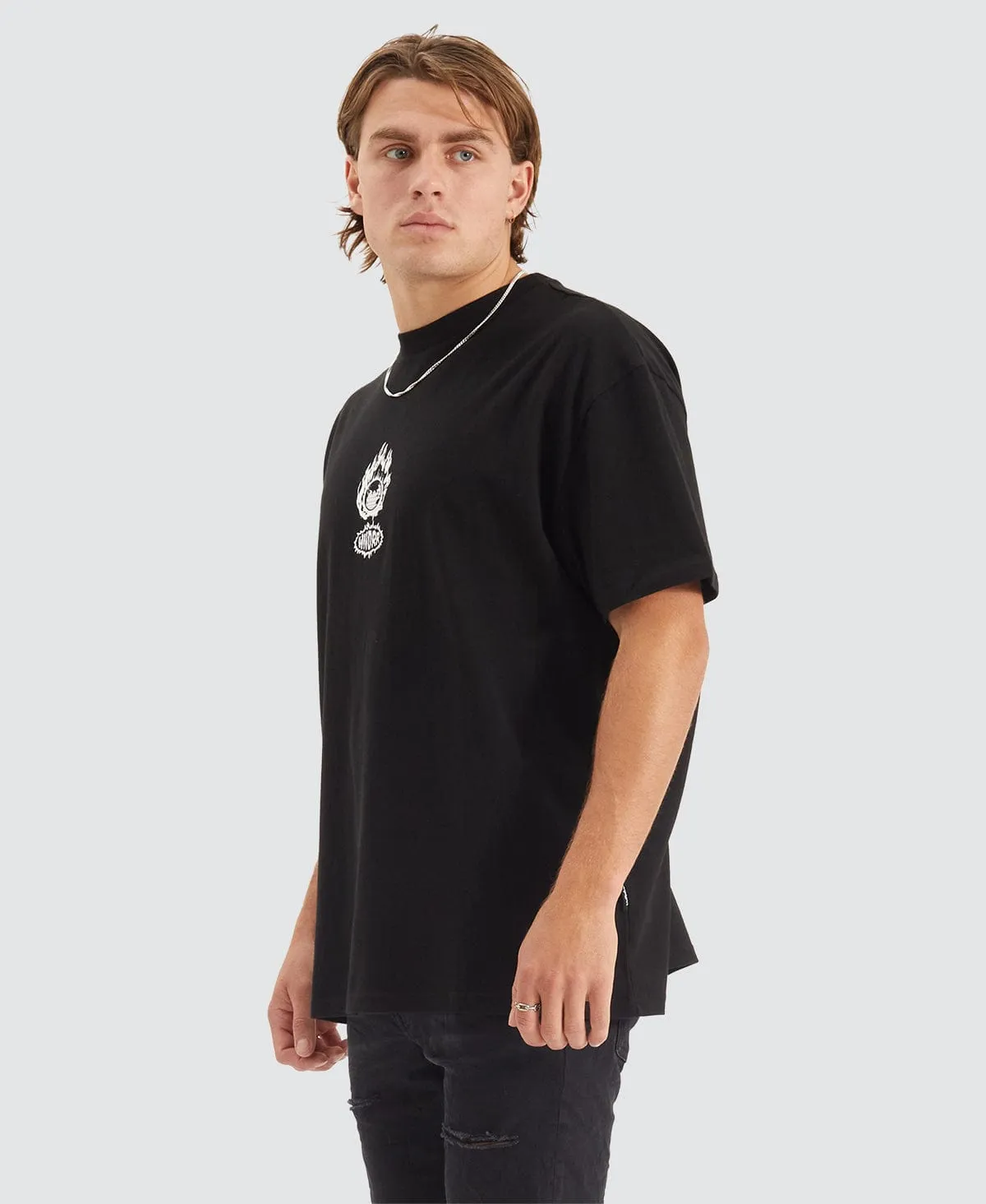 Ablaze Box Fit T-Shirt Black sold by Neverland product image thumbnail 5