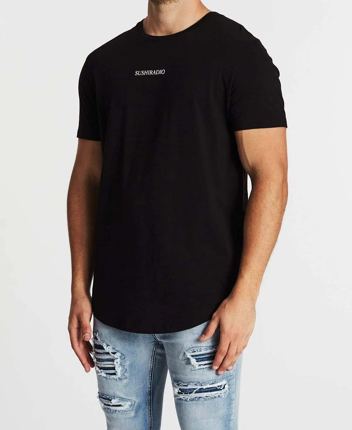 Homage Dual Curved T-Shirt Jet Black sold by Neverland product image thumbnail 3